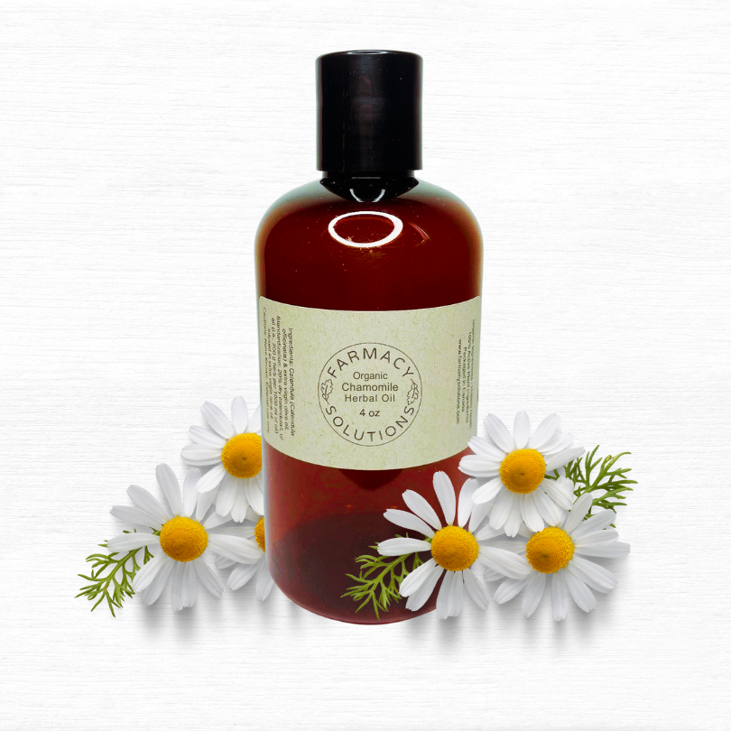 Organic Chamomile Herbal oil for Skin & Hair - 4 oz